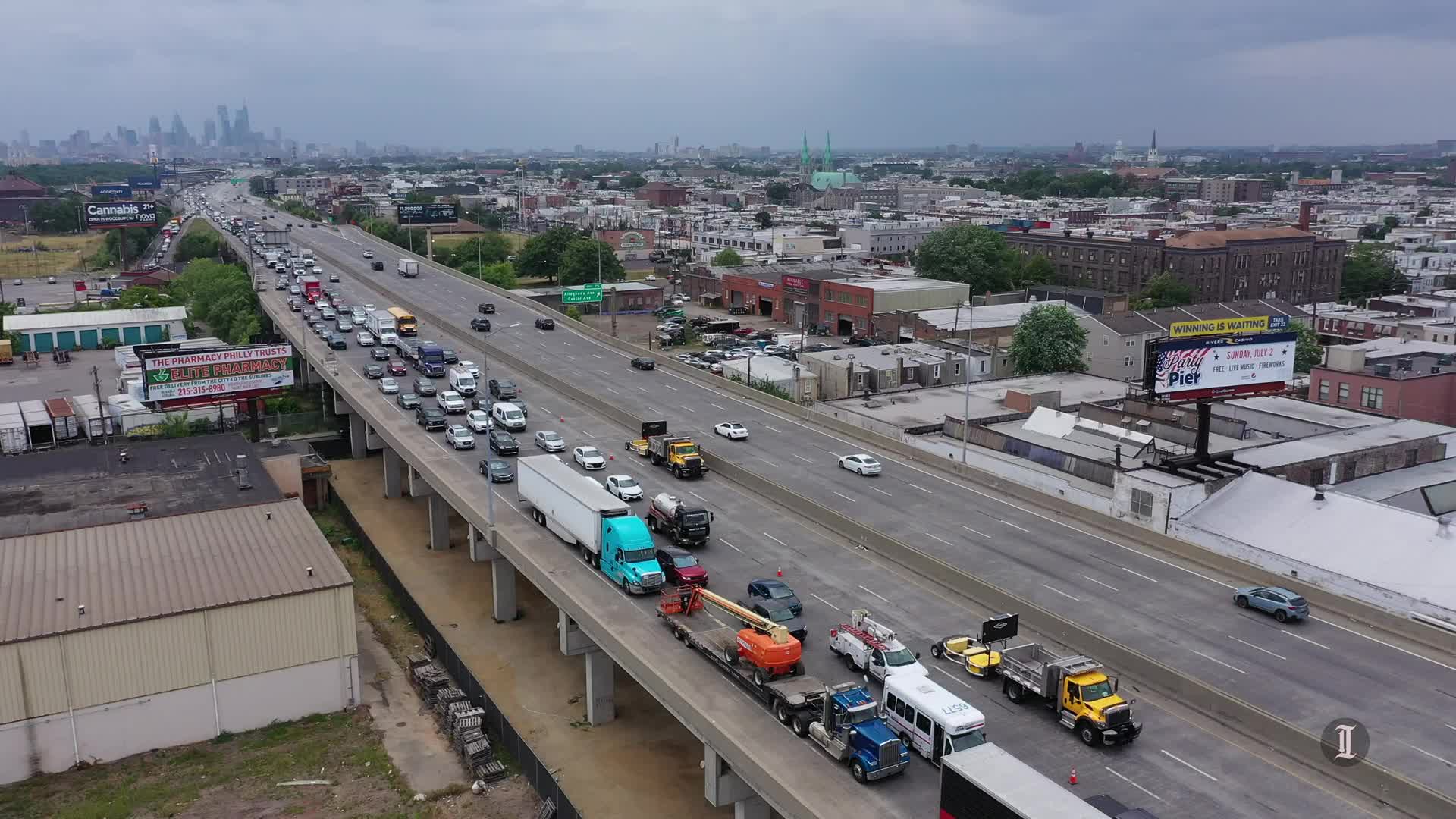 Northbound traffic Interstate 95 Philadelphia watch